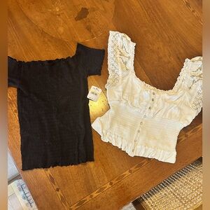 Two Women’s going out tops one size small one size m/l